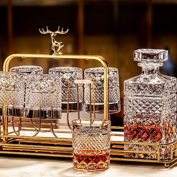 İtalyan oyma viski kadeh takımı