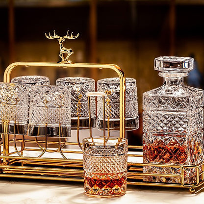 İtalyan oyma viski kadeh takımı