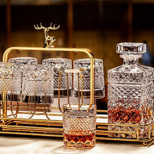 İtalyan oyma viski kadeh takımı