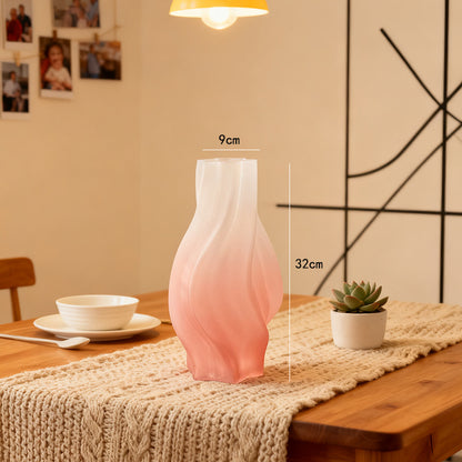 İskandinav tarzı yaratıcı buzlu degrade cam vazo