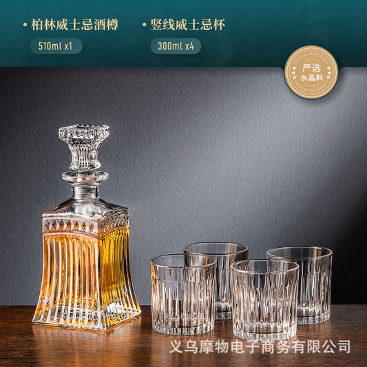 Dekanter kristal cam şarap şişesi